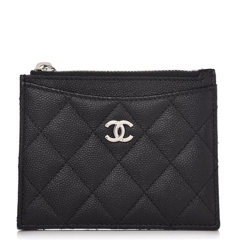 chanel caviar quilted cc zip card holder black|Best 25+ Deals for Chanel Caviar Card Holder .